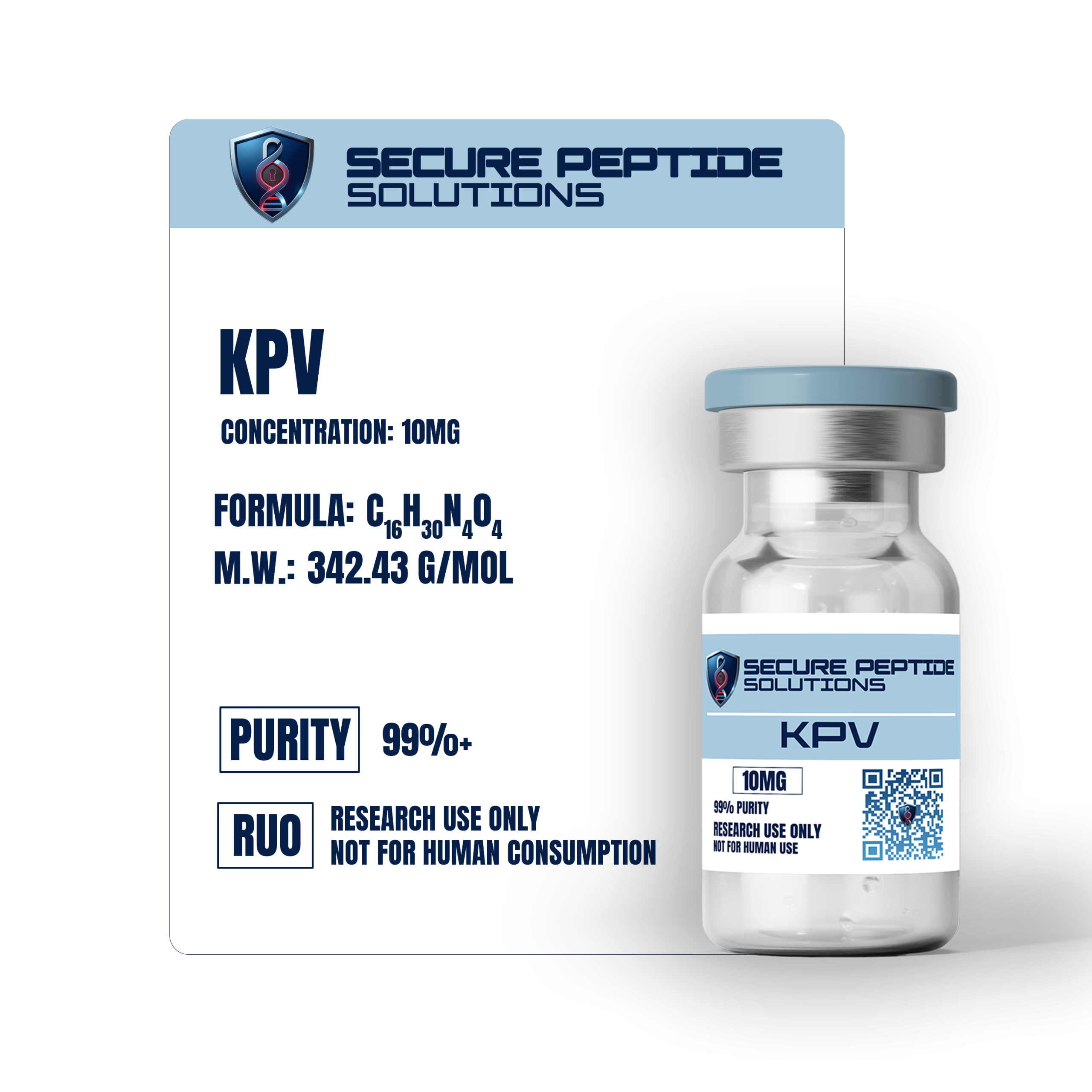 KPV (Alpha-MSH Fragment) – Lyophilized Tripeptide – 10mg - Image 2