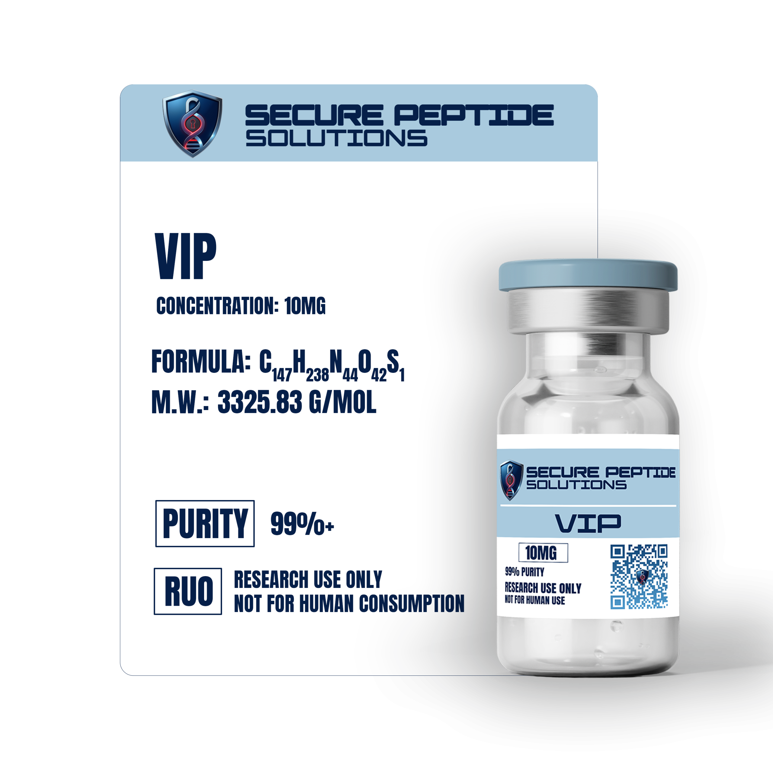 VIP (Vasoactive Intestinal Peptide) – Lyophilized Peptide – 10mg - Image 2