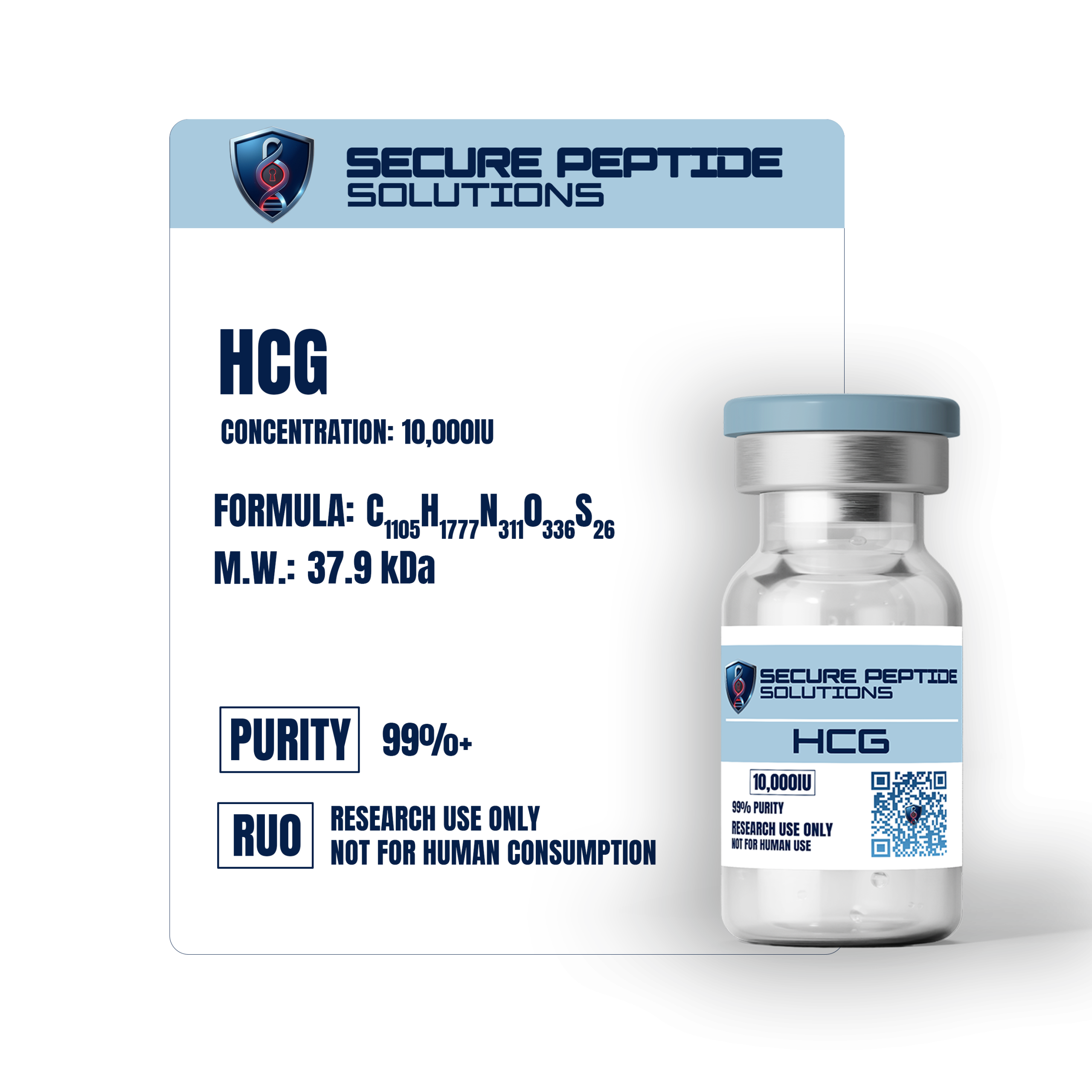 hCG (Human Chorionic Gonadotropin) 10,000 IU – Lyophilized Glycoprotein Standard - Image 2