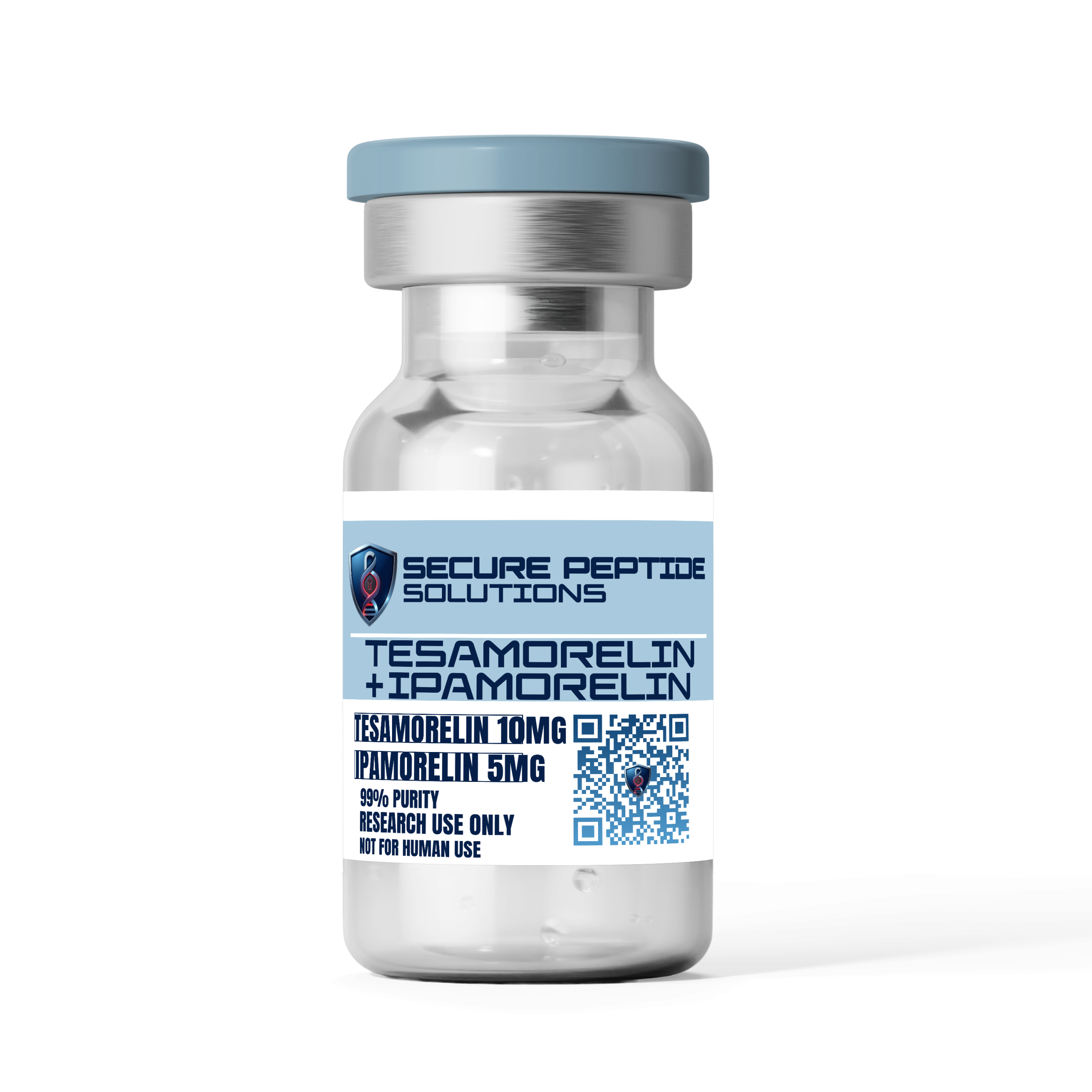 Tesamorelin 10mg + Ipamorelin 5mg Blend (15mg) – Dual GH Secretagogue Stack
